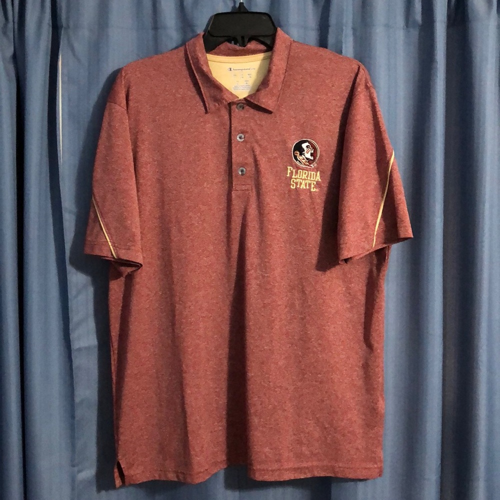 Florida State University Garnet and Gold Champion Brand Men’s Polo Size Large